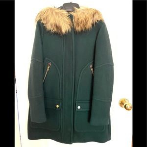 J crew Chateau parka in Italian Stadium Cloth (Forest Green)
